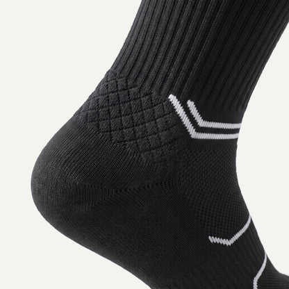 Crew Compression Socks in Black, close-up of the knit