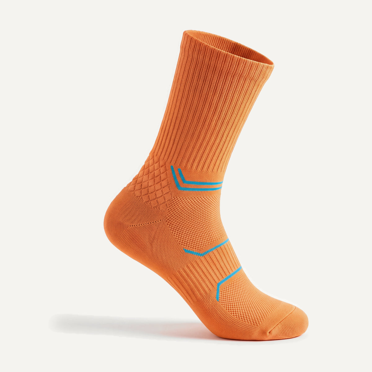 Crew Compression Socks in Orange, side view