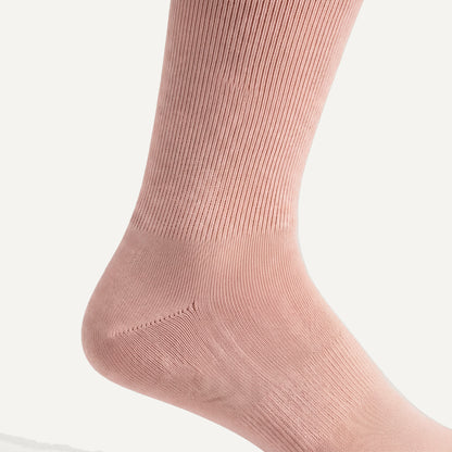 Knee-High Compression Socks in Blush, close-up of the knit