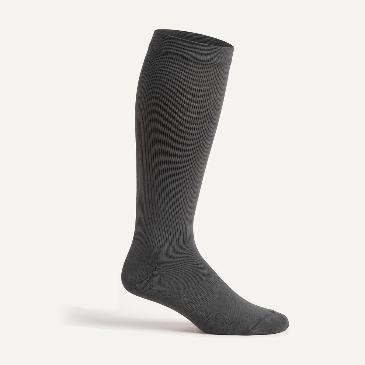 Knee-High Compression Socks in Charcoal Grey, side view