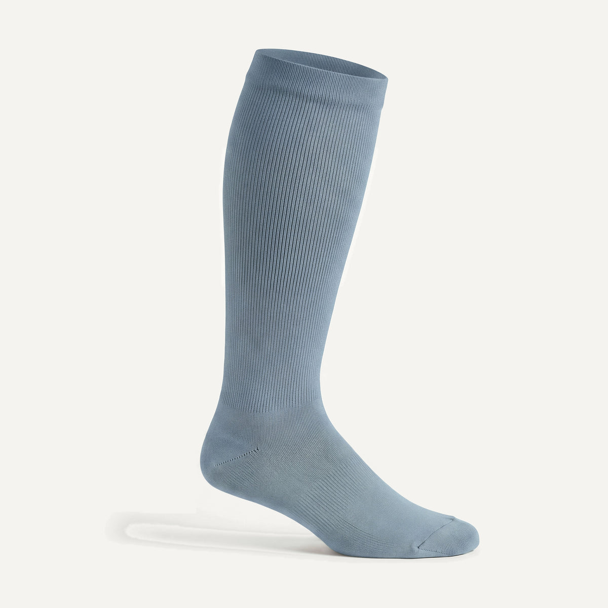 Knee-High Compression Socks in Dusty Blue, side view