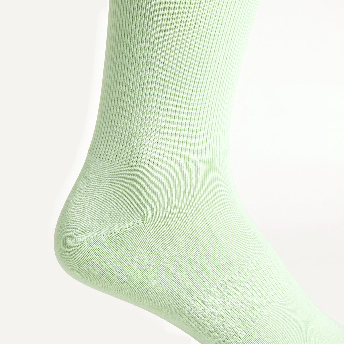 Knee-High Compression Socks in Mint, close-up of the knit