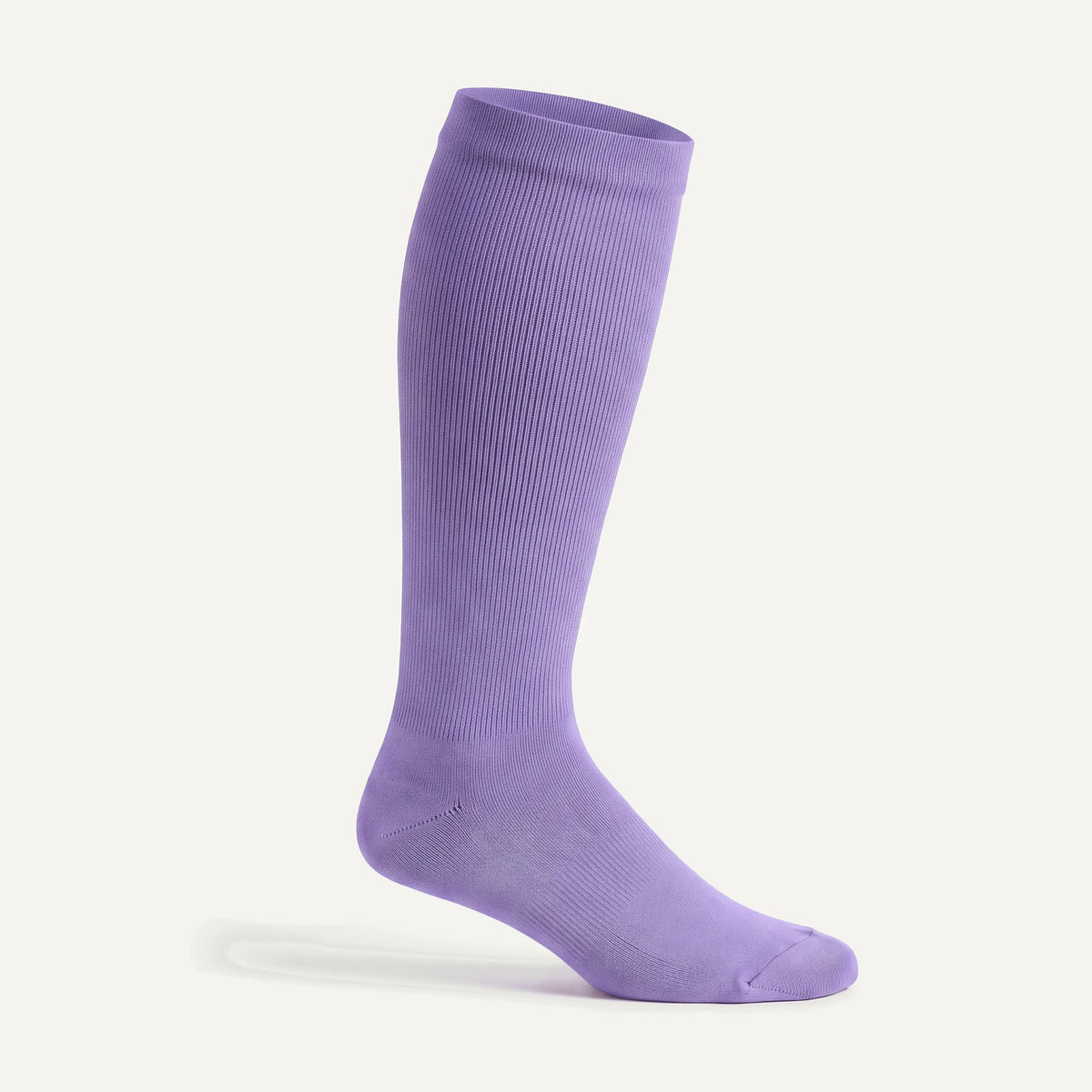 Knee-High Compression Socks in Purple, side view