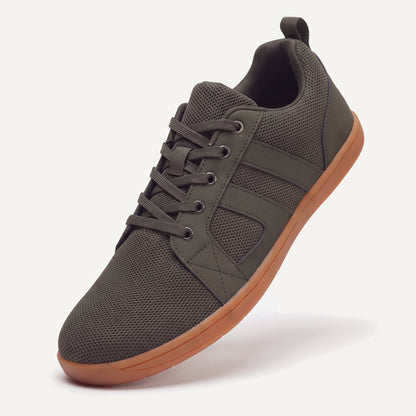 Ogni Vie in Army Green, standing on the toe, top view of the laces